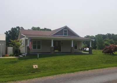 home with a well manicured lawn